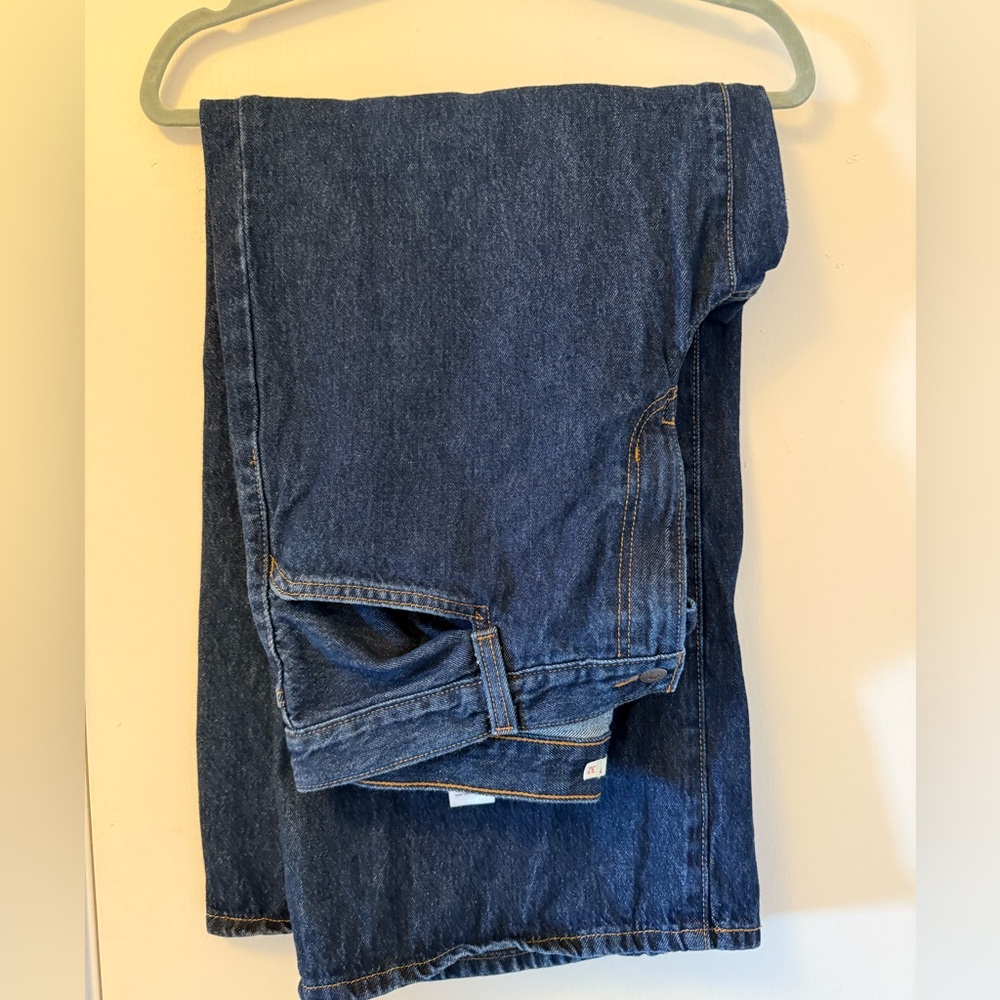 Levi's Dark Blue Denim Baggy Wide Leg